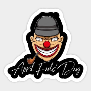 April Fools' Days  Clown and Text Sticker